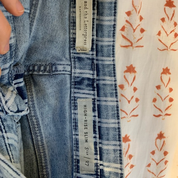 Pilcro and the Letterpress size 27 striped jeans - Picture 3 of 4